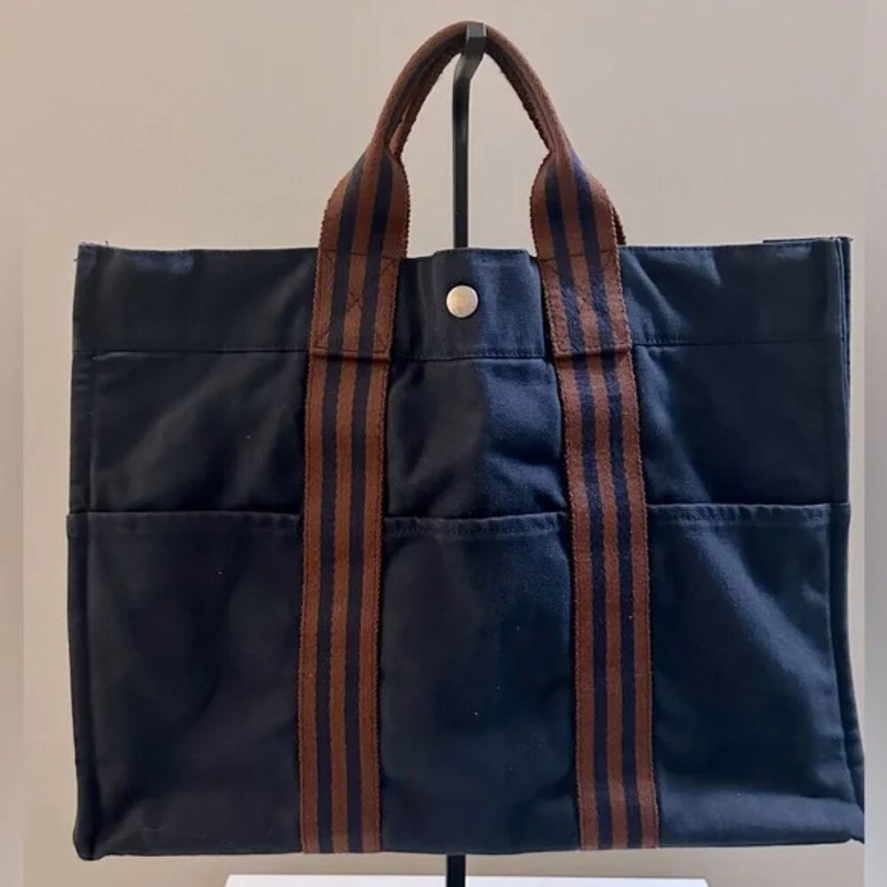 Hermès Fourre-Tout Cabas GM Canvas Tote Bag